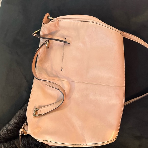 Light Pink Leather Coach Satchel Purse - Picture 3 of 6